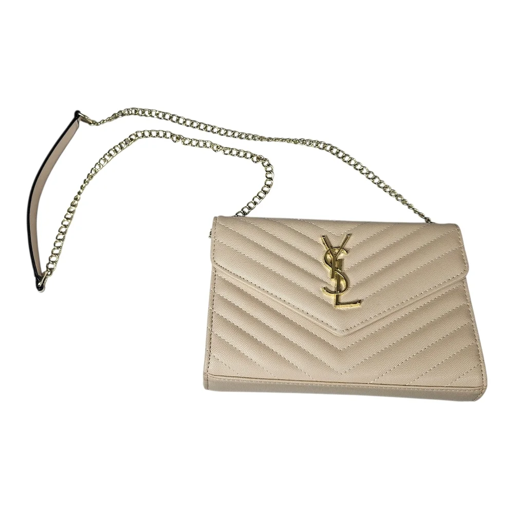 Yves Saint Laurent Cream Quilted Wallet Purse - Picture 3 of 16